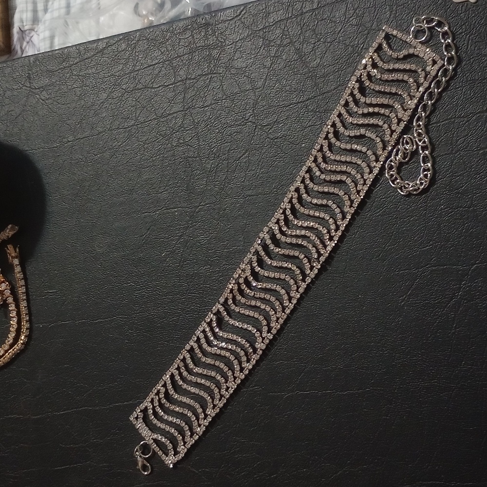 Rhinestone choker